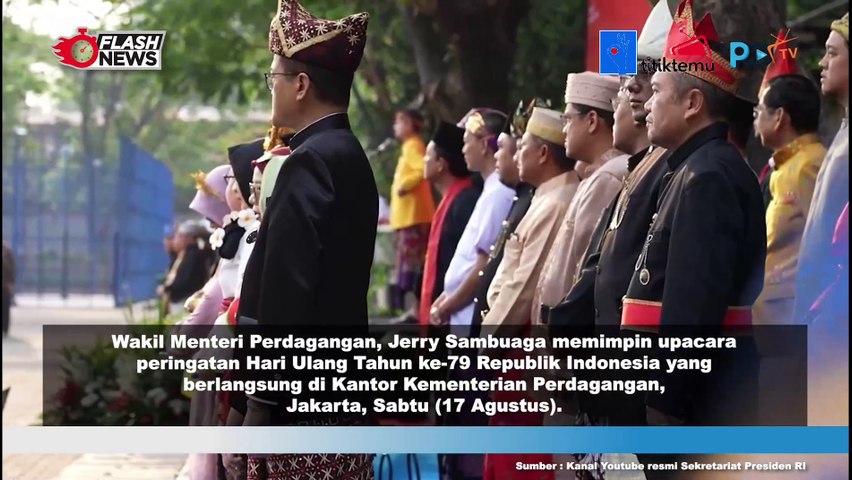 Jerry Sambuaga Pimpin Upacara Bendera Hut Ri Ke-79 Di Kantor Kementrian Perdagangan