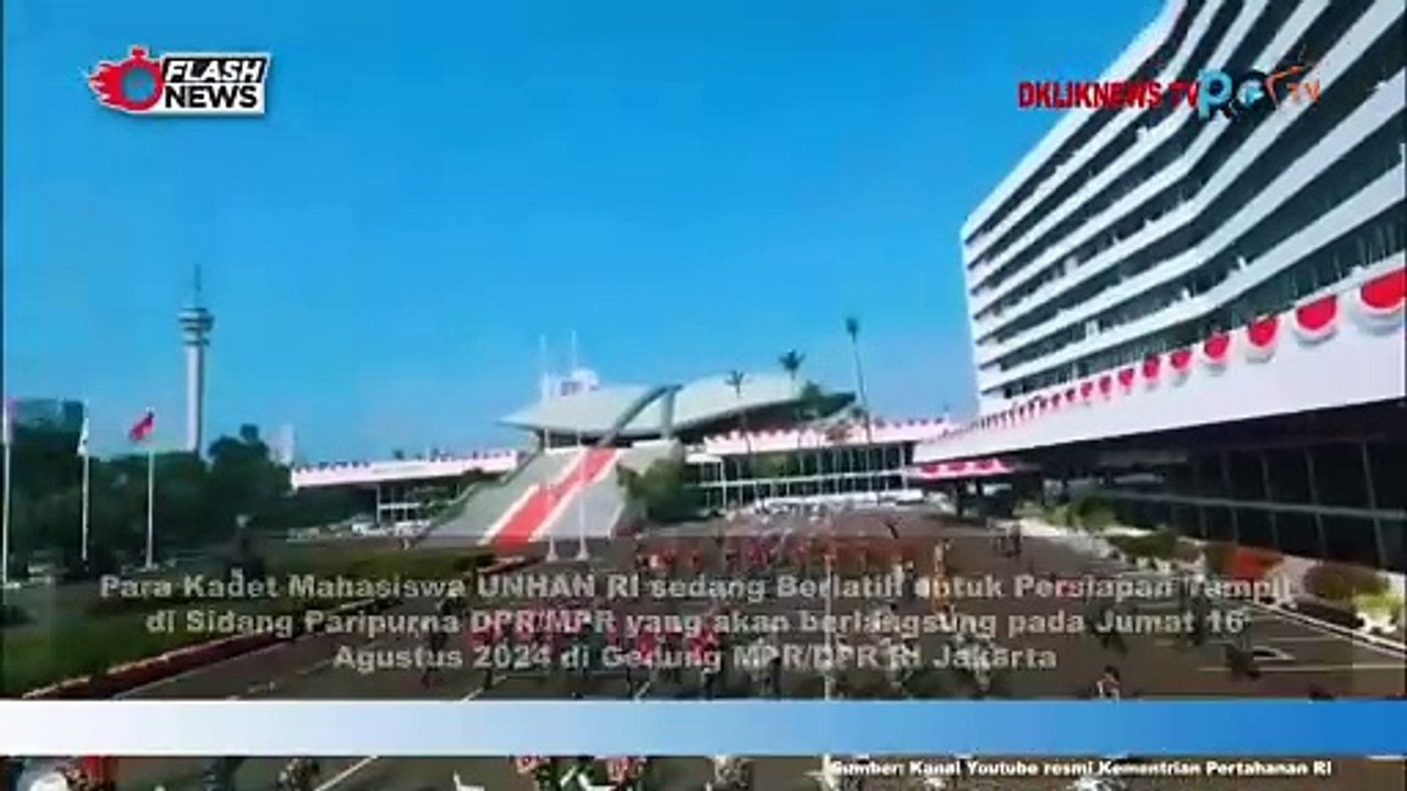 Para Kadet Mahasiswa UNHAN RI Berlatih untuk Persiapan Tampil di Sidang paripurna DPR, MPR RI