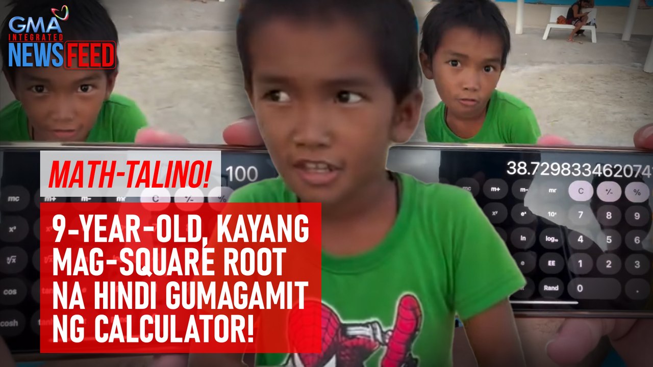 MATH-talino! 9-year-old, kayang mag square root na hindi gumagamit ng calculator! | GMA Integrated Newsfeed