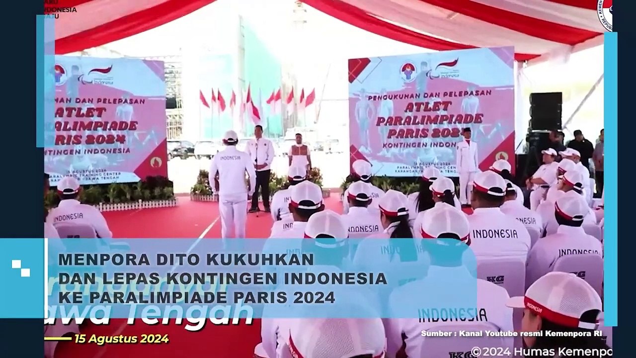 MENPORA Dito Kukuhkan dan Lepas Kontingen Indonesia ke Paralimpiade Paris 2024