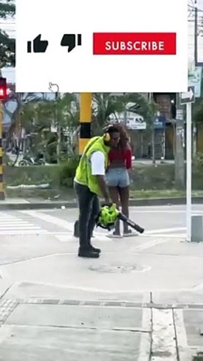 Funny# video#blower wigs#