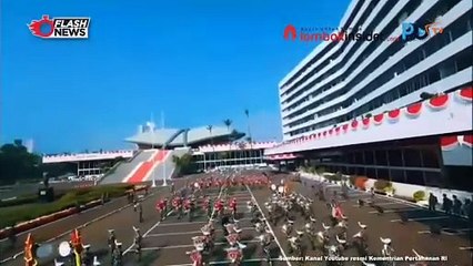 PARA KADET MAHASISWA UNHAN RI BERLATIH UNTUK PERSIAPAN TAMPIL DI SIDANG PARIPURNA DPR/MPR RI