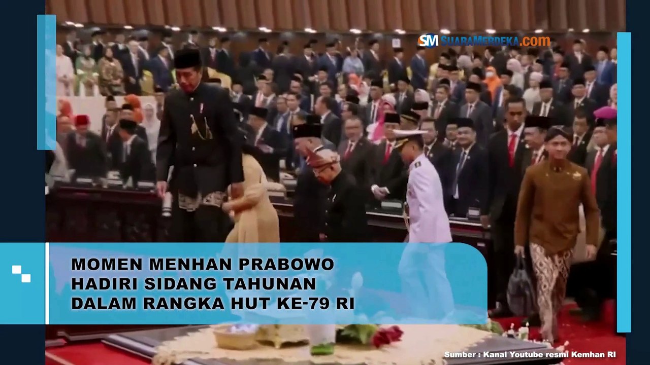 Momen Menhan Prabowo Hadiri Sidang Tahunan dalam Rangka HUT Ke-79 RI