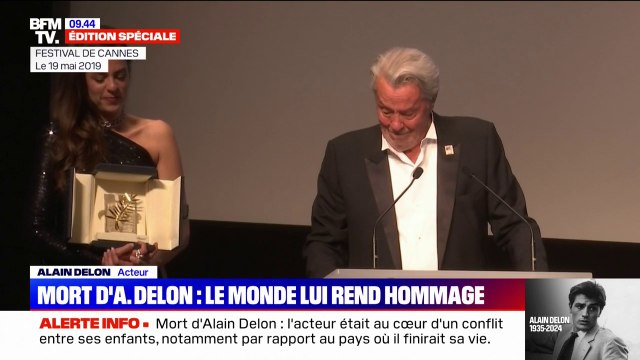 Alain Delon, au Festival de Cannes en 2019: Maintenant, je sais que ce qui est difficile, c'est de partir, parce que je vais partir
