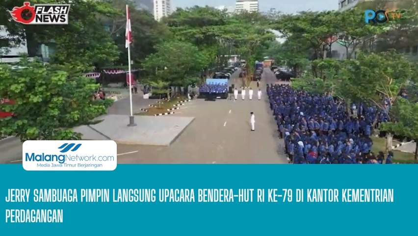 Jerry Sambuaga Pimpin Langsung Upacara Bendera-HUT RI ke-79 di Kantor Kementrian Perdagangan