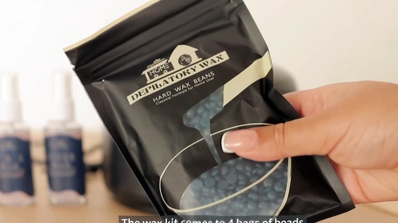 Lifestance Waxing Kit- L2 Digital Wax Warmer Hair Removal Machine- 4 Packs of Wax Beads(14.1 oz total) with 42 Items- Wax Pots Professional for All Hair Types- Eyebrow- Facial- Bikini