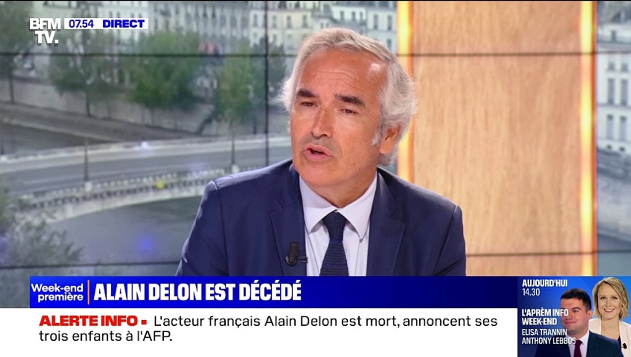 L'annonce du décès d'Alain Delon sur BFMTV