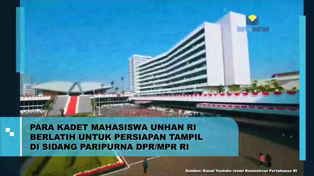 Para Kadet Mahasiswa Unhan RI Berlatih untuk Persiapan Tampil di Sidang Paripurna DPR/MPR RI