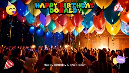 Celebrate Donald's Birthday!  New 2024 Birthday Song for Donald | Joyful Celebrations 