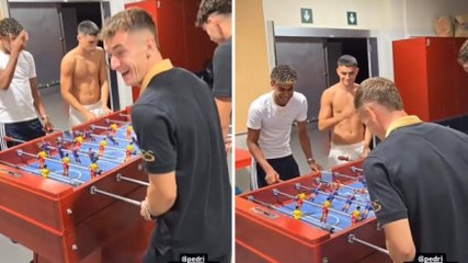 Biliardino dopo la vittoria: Yamal e Pedri così dopo Valencia