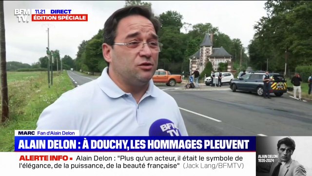 Mort d'Alain Delon: à Douchy, les fans de l'acteur affluent