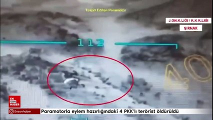 Paramotorla eylem hazırlığındaki 4 PKK'lı terörist öldürüldü