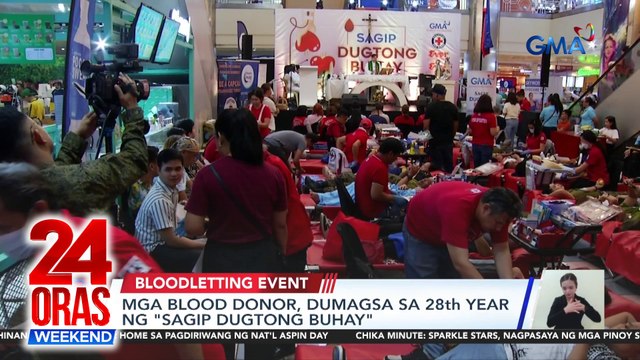 Mga blood donor, dumagsa sa 28th year ng Sagip Dugtong Buhay | 24 Oras Weekend