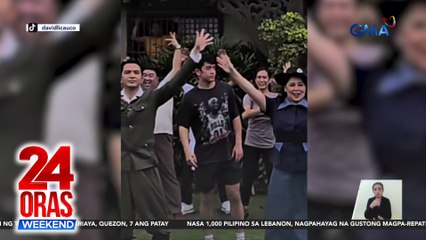 Cast at crew ng "Pulang Araw", game na kumasa sa ilang Tiktok Dance Challenge | 24 Oras Weekend