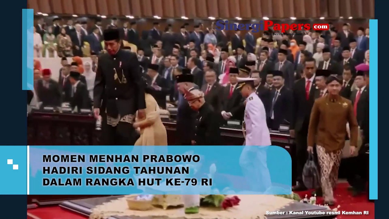 Momen Menhan Prabowo Hadiri Sidang Tahunan dalam Rangka HUT ke-79 RI