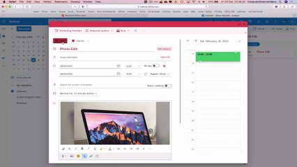 How to ATTACH an Image to a Calendar Event On Microsoft Office 365 On a Mac - Basic Tutorial | New