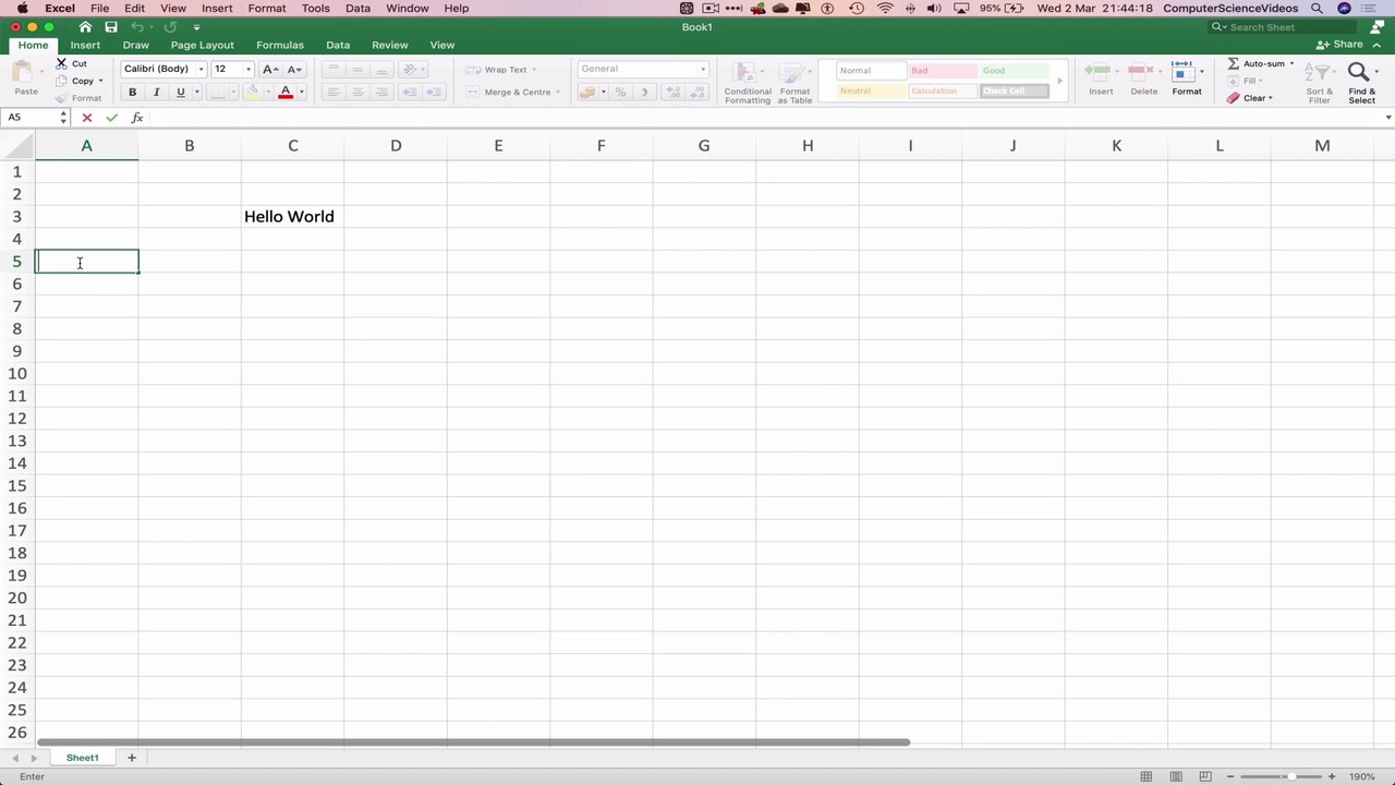 How to INSERT a New Column and Row Using Microsoft Excel On a Mac - Basic Tutorial | New