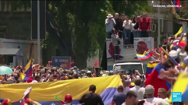 Venezuelans rally in Caracas to defend opposition’s victory claim