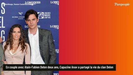 Скачать видео: Capucine Anav, ex-compagne d'Alain-Fabien Delon, rend hommage à Alain Delon : elle évoque leurs 