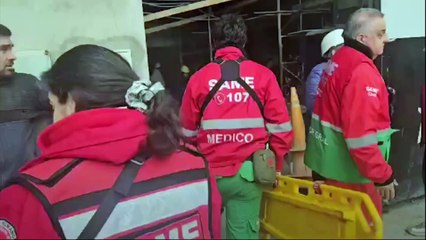 Derrumbe en una obra de construcción en Abasto