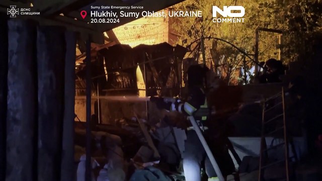 WATCH: Fires rage in Sumy region after most intense Russian airstrikes