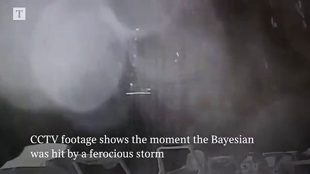 CCTV shows moment Bayesian yacht hit by Storm