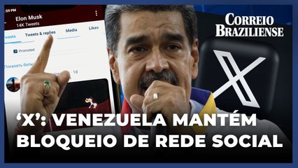 Rede social “X” permanece suspensa na Venezuela por ordem de Nicolás Maduro