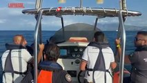 I soccorritori utilizzano un dispositivo telecomandato per raggiungere lo yacht Bayesian affondato a Porticello