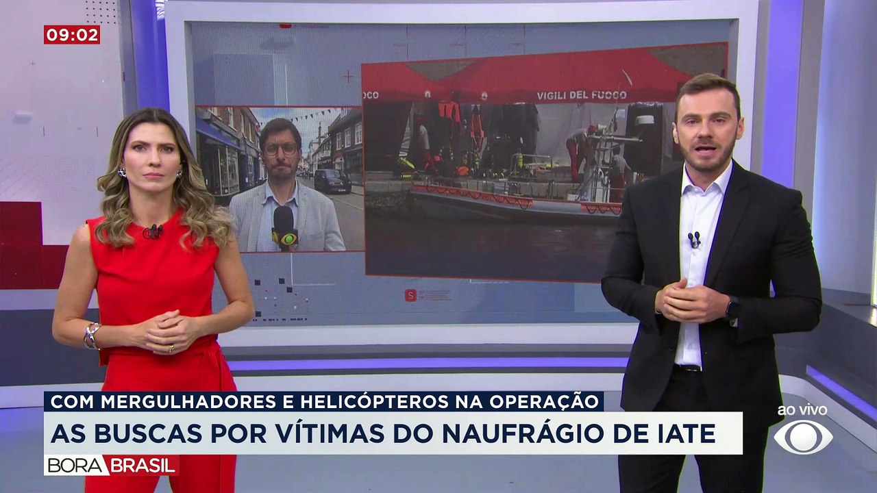 Resgate busca por passageiros de iate que naufragou na Itália