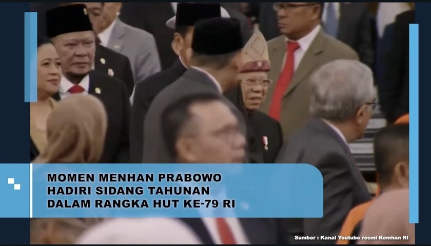Momen Menhan Prabowo Hadiri Sidang Tahunan dalam Rangka Hut RI ke-79
