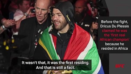 Du Plessis clarifies Adesanya family comment after retaining UFC title