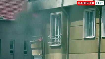 Lüleburgaz'da bir evin balkonunda çıkan yangın söndürüldü