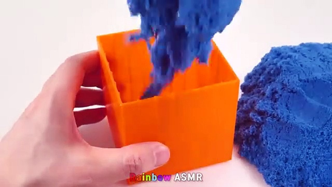 ASMR Make Rainbow Toenail Cake WITH Kinetic Sand