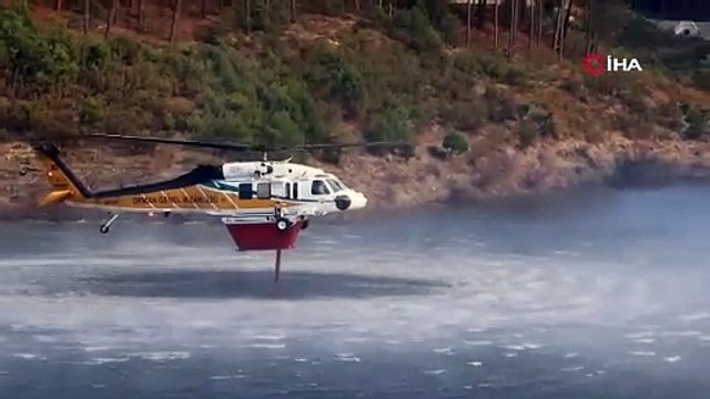 Yerli ve milli Nefes T-70, Ula'da yangınla mücadelede etkili rol oynuyor