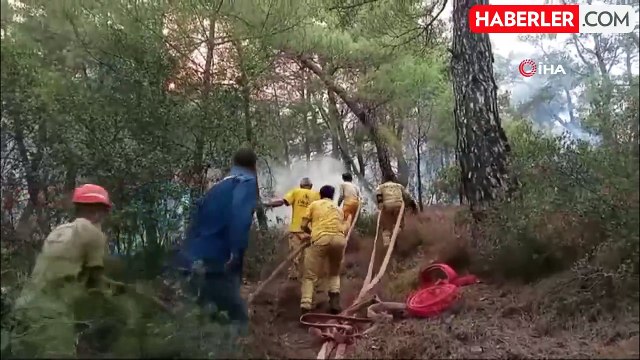 Muğla'nın Yatağan ilçesindeki orman yangınında baba ile oğlu gözaltında