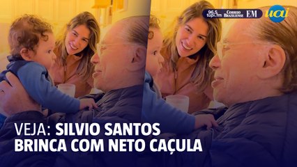 Vídeo inédito de Silvio Santos brincando com neto viraliza
