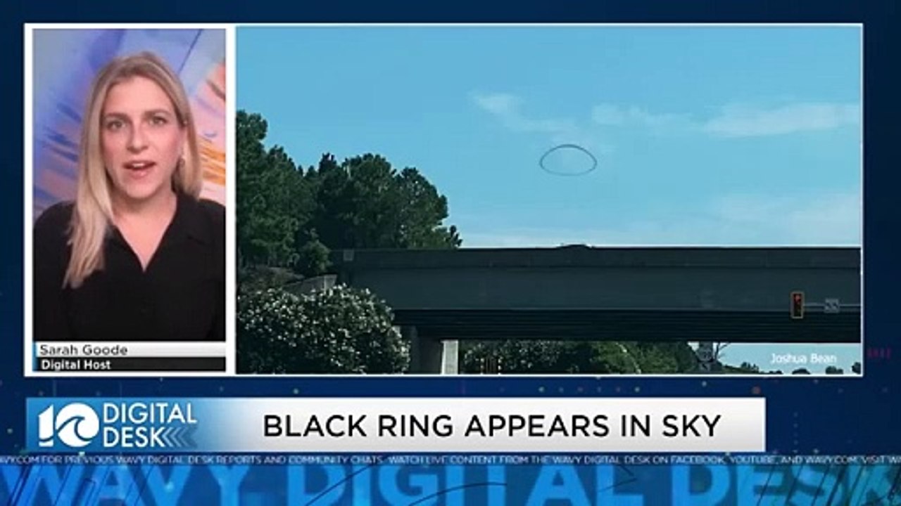 Ominous black ring appears in blue skies before vanishing mysteriously