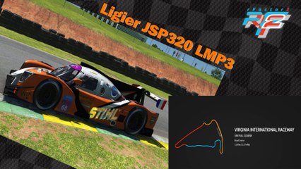 Tour de piste à Virginia internationale raceway en Ligier JSP320 LMP3 sur Rfactor 2