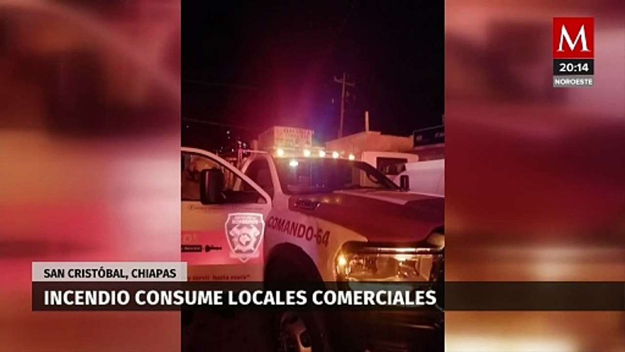 Incendio en el mercado zona norte de San Cristóbal de las Casas, Chiapas, devasta 25 locales