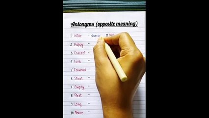 Antonyms-opposite meaning-shorts