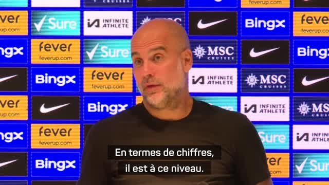 Man. City - Guardiola : “Haaland a des chiffres comme Messi et Cristiano Ronaldo”