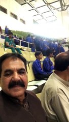 enjoying volley ball match