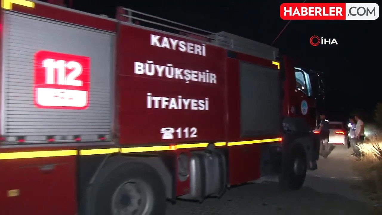 Anız yangını evlere sıçramadan söndürüldü