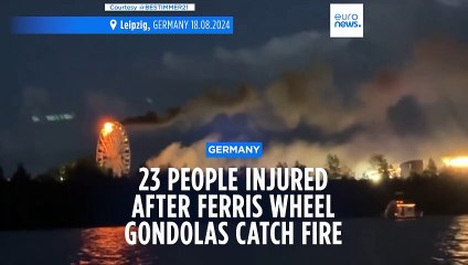At least 23 injured after two Ferris wheel gondolas catch fire at Leipzig music festival