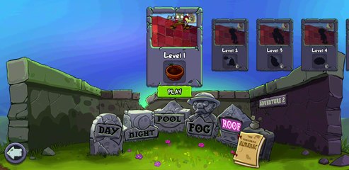 Plants vs. Zombies FREE level 1 roof