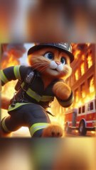 Cute Cat Save Children Life
