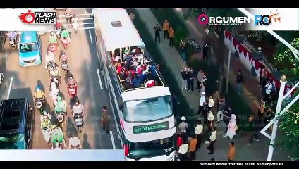 Menpora Dito Ariotedjo Pimpin Pawai Kemenangan Atlet Olimpiade Paris 2024 Menuju Istana Negara Jakarta