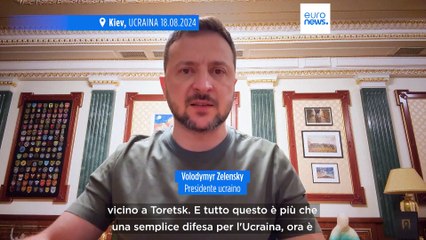 Ucraina, Zelensky: l'obiettivo dell'incursione a Kursk è creare una zona cuscinetto al confine