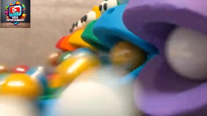 Marble Run Race ASMR with plasticine monkeys