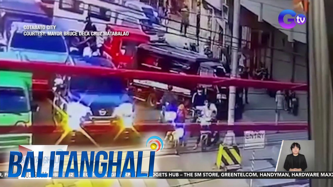 Pamamaril ng gunman sa isang pulis, nahuli-cam; Nakatakas na suspek, tinutugis | Balitanghali